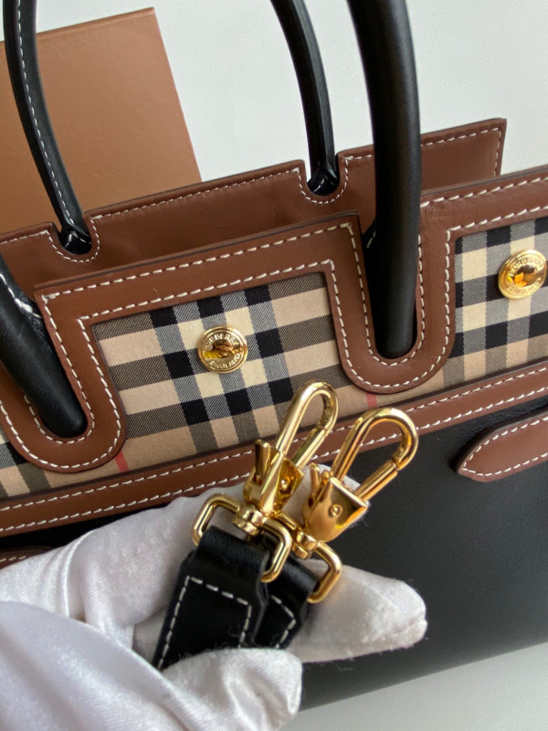 B**rry mini vintage check two-handle title bag