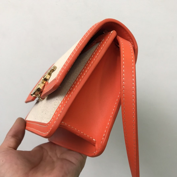 B**rry two-tone canvas and leather tb bag