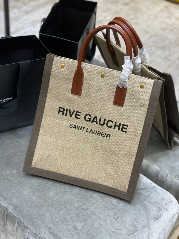 Y*L rive gauche n/s shopping bag in linen and cotton