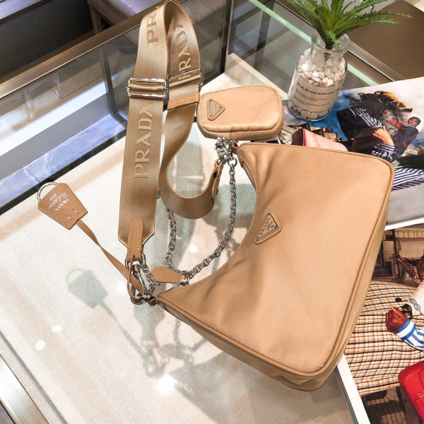 Pra*a nylon hobo bag