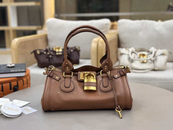 Chloe Paddington bag in grained leather - 36*18*18cm