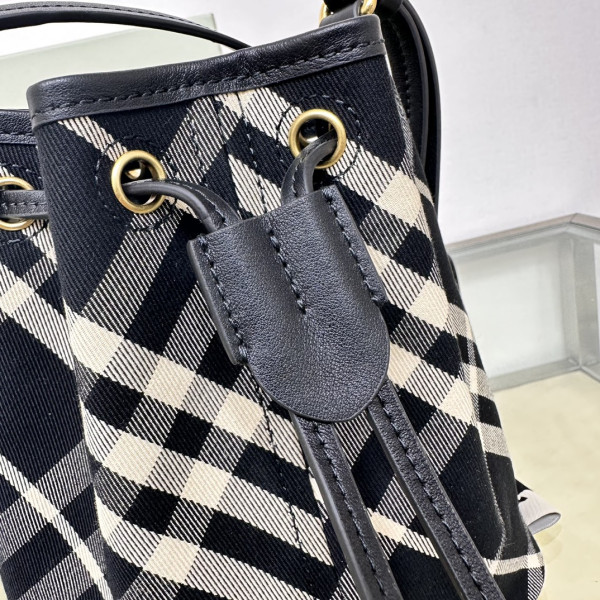 B**rry mini check drawstring pouch​