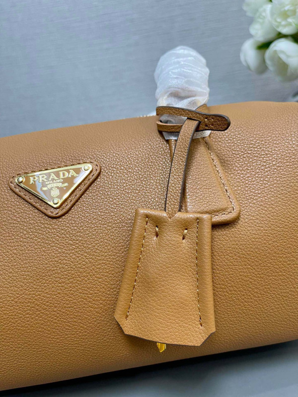 Pra*a re-nylon medium top-handle bag with padlock