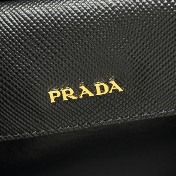 Pra*a small double saffiano leather bag