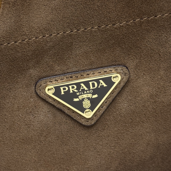 Pra*a mariner small suede bucket bag