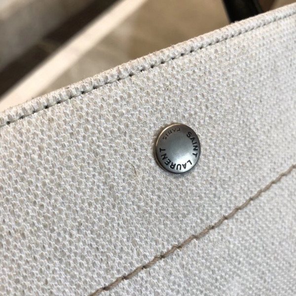 Y*L rive gauche tote bag in linen and leather