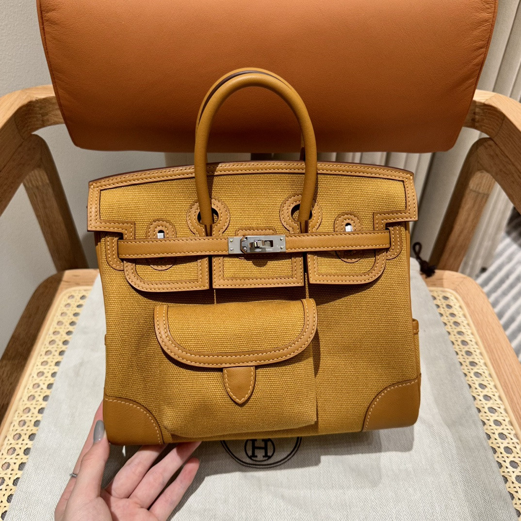 H**mes cargo birkin bag canvas and swift 25