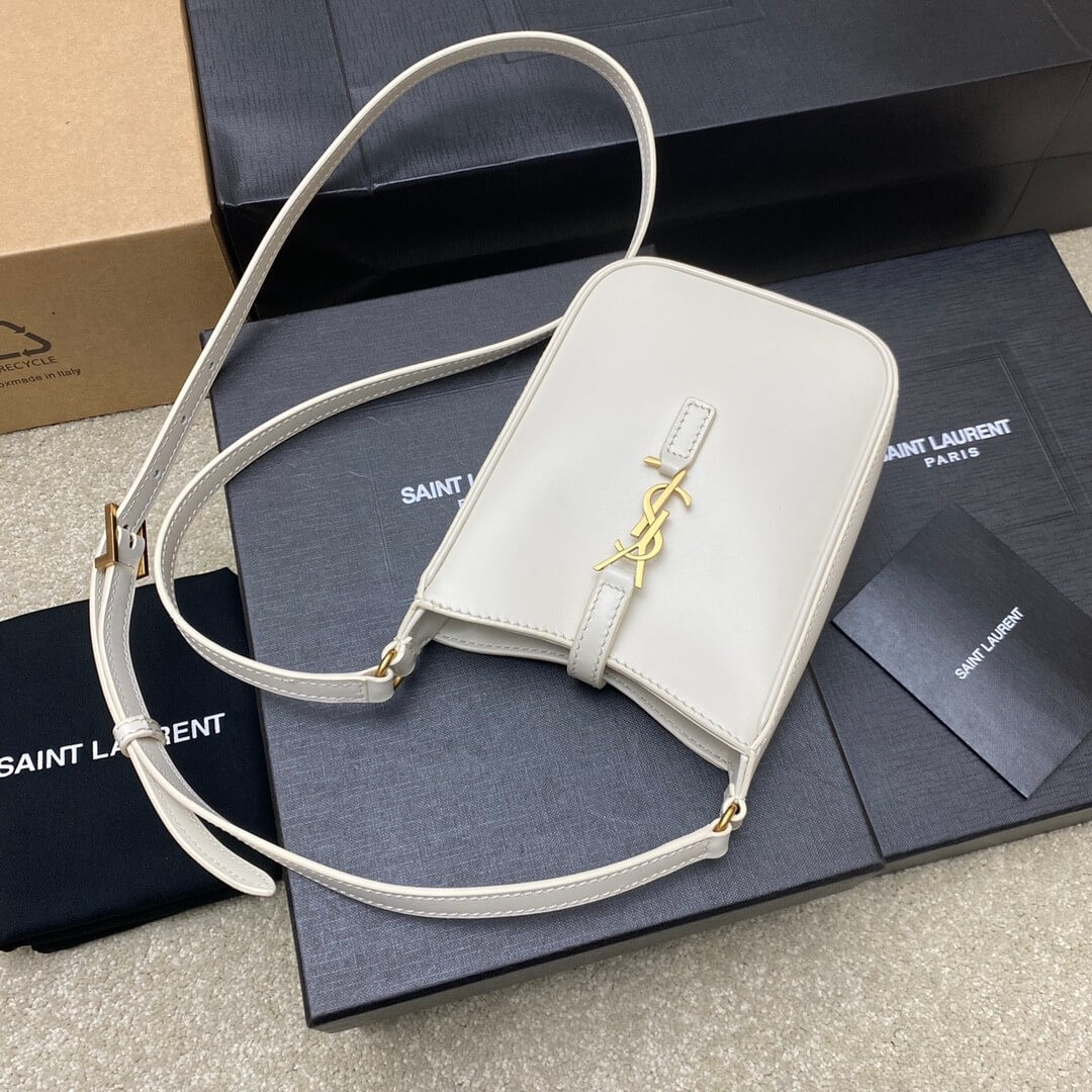 YSL Le 5 à 7 mini vertical bag in shiny leather