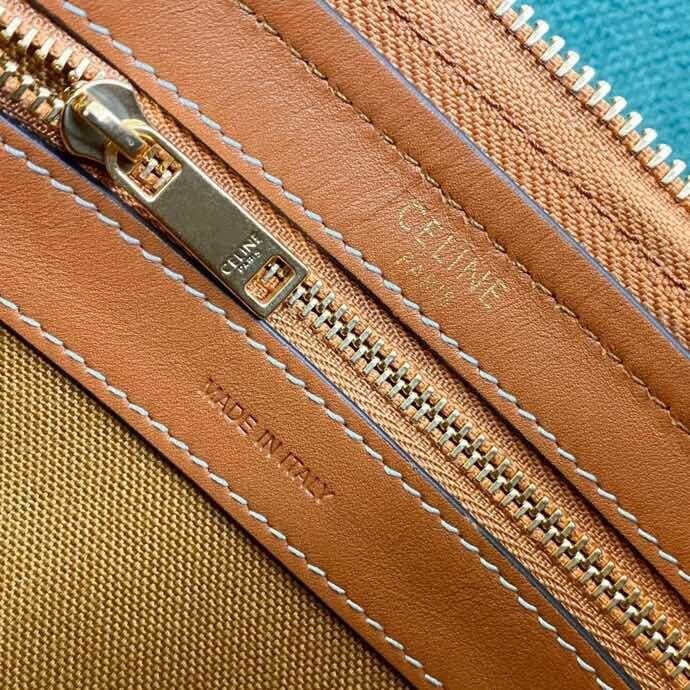 Ce**e logo print calfskin boston bag